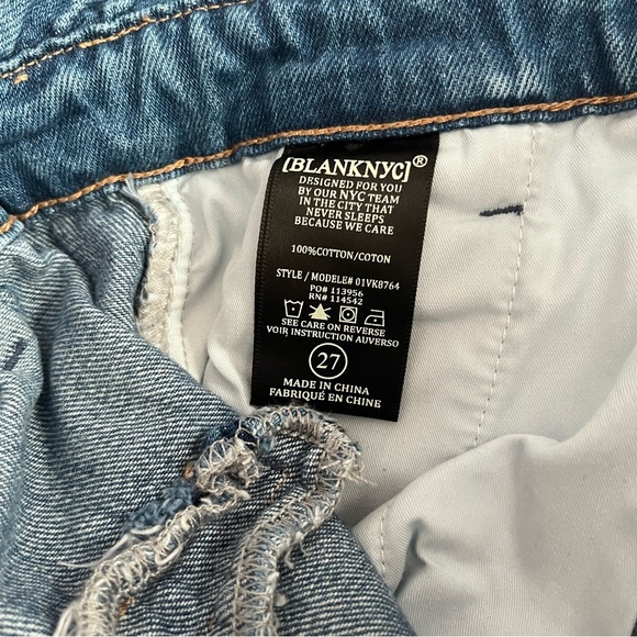 BLANKNYC High Waist Paperbag Denim shorts size 27 self belt New - Picture 5 of 7